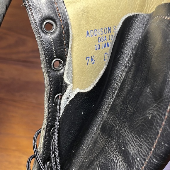 Vintage Biltrite 1975 Military Boots Mens 7.5 Addison Shoe Co Steel Toe Grunge - Picture 12 of 13